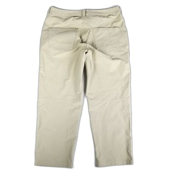 LULULEMON ABC Utilitech Relaxed Crop Chino Pants 26" Mens 33 Khaki Athleisure - Picture 3 of 8
